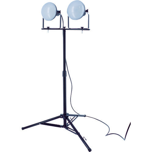 ＴＲＵＳＣＯ　ＬＥＤ投光器　ＤＥＬＫＵＲＯ　三脚タイプ　２灯　５０Ｗ　５ｍ　アース付　２芯３芯両用タイプ