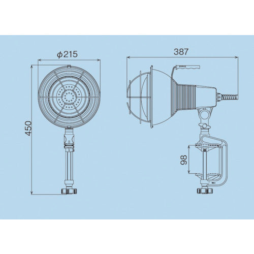 ハタヤ　４５Ｗ　ＬＥＤ作業灯　１００Ｖ