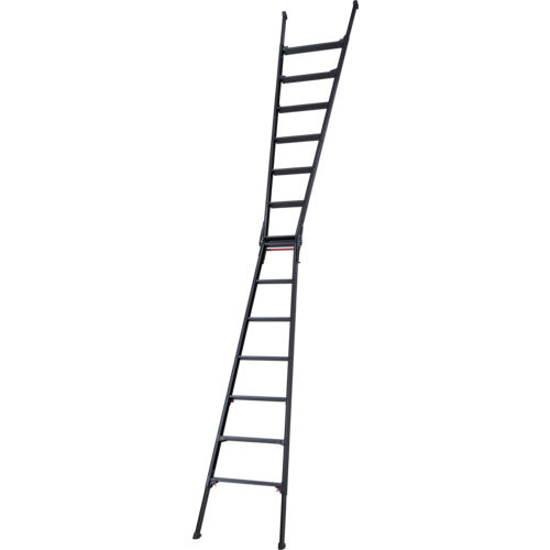 ハセガワ　脚部伸縮脚立　シャガマン　ブラック　７段（１０７６２）