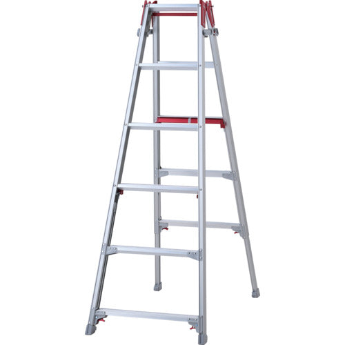 ハセガワ　階段用脚部伸縮式アルミはしご兼用脚立　ＲＹＲＥ型　６段（１０８９４）
