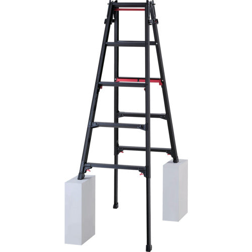 ハセガワ　脚部伸縮式アルミはしご兼用脚立　ＲＹＲＬＢ型　５段（１０７７０）