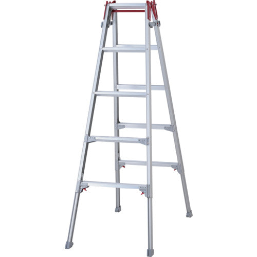 ハセガワ　脚部伸縮式アルミはしご兼用脚立　ワンタッチバー　ＲＹＺ型　５段（１０８８７）