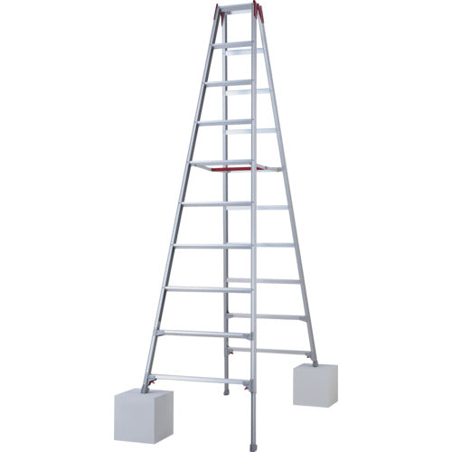 ハセガワ　脚部伸縮式アルミ専用脚立　　ワンタッチバー　ＲＹＺ型　１０段（１０８９２）