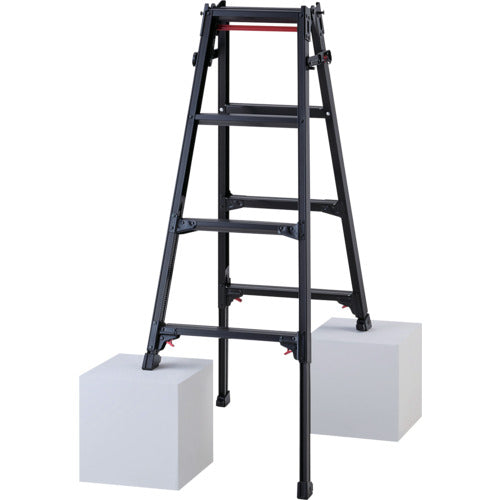 ハセガワ　ハシゴ兼用伸縮脚立（ブラックレーベル）ＲＹＺＢ−１２ａ（１０９０９）