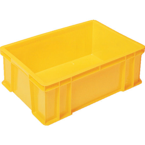 ヒシ　Ｓ型コンテナ　有効内寸６０７×３９７×２０９ｍｍ　黄