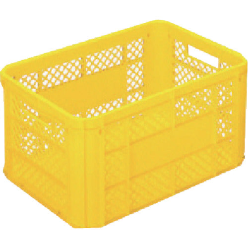 ヒシ　ＳＢ型コンテナ（メッシュタイプ）　Ｗ６１２×Ｄ４２１×Ｈ３１９　黄　黄