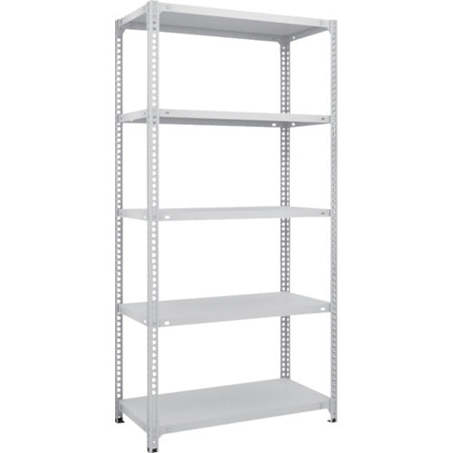 ＴＲＵＳＣＯ　スチールラック　ＳＢＬ型抗菌塗装セミボルトレス軽量棚　Ｗ８７５ＸＤ４５０ＸＨ１８００　５段　Ｗ色