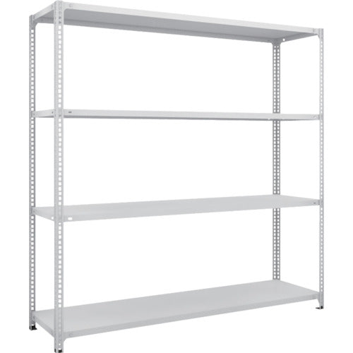 ＴＲＵＳＣＯ　スチールラック　ＳＢＬ型抗菌塗装セミボルトレス軽量棚　Ｗ１８００ＸＤ４５０ＸＨ１８００　４段　Ｗ色