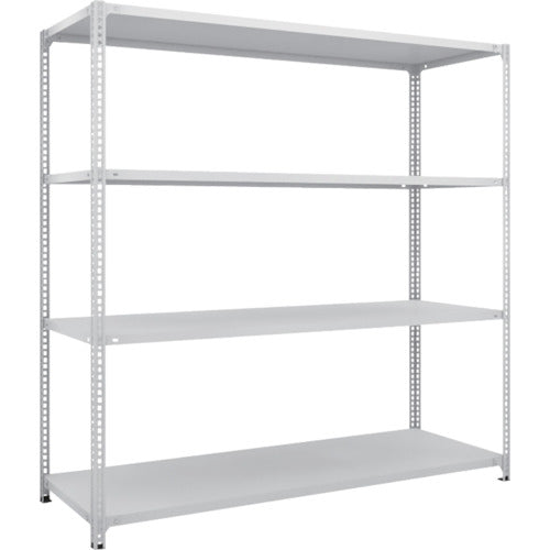 ＴＲＵＳＣＯ　スチールラック　ＳＢＬ型抗菌塗装セミボルトレス軽量棚　Ｗ１８００ＸＤ６００ＸＨ１８００　４段　Ｗ色