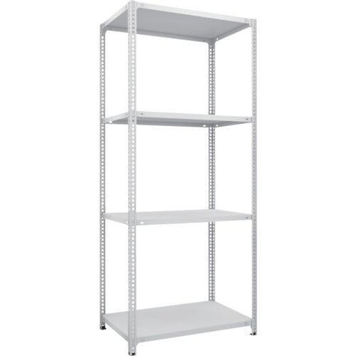 ＴＲＵＳＣＯ　スチールラック　ＳＢＬ型抗菌塗装セミボルトレス軽量棚　Ｗ８７５ＸＤ６００ＸＨ２１００　４段　Ｗ色