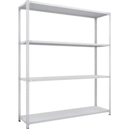 ＴＲＵＳＣＯ　スチールラック　ＳＢＬ型抗菌塗装セミボルトレス軽量棚　Ｗ１８００ＸＤ３００ＸＨ２１００　４段　Ｗ色