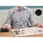 サンコー　簡単設置！仕切り・マスク越しでもスムーズ会話「窓口業務マイク＆スピーカー」