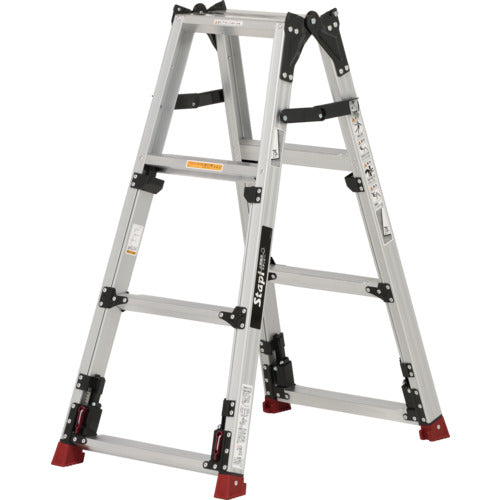 ＰｉＣａ　上部操作式四脚アジャスト式はしご兼用脚立スタッピーＳＣＮ型　ロングスライドタイプ