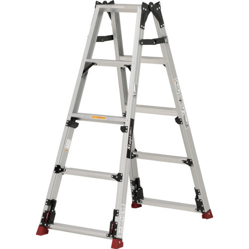 ＰｉＣａ　上部操作式四脚アジャスト式はしご兼用脚立スタッピーＳＣＮ型　ロングスライドタイプ