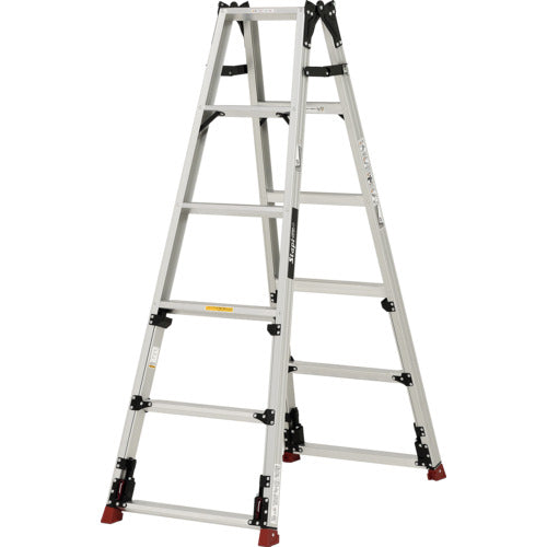 ＰｉＣａ　上部操作式四脚アジャスト式はしご兼用脚立スタッピーＳＣＮ型　ロングスライドタイプ