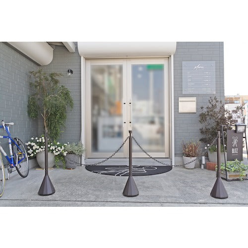 ミツギロン　スマートチェーンポール　ダークブラウン