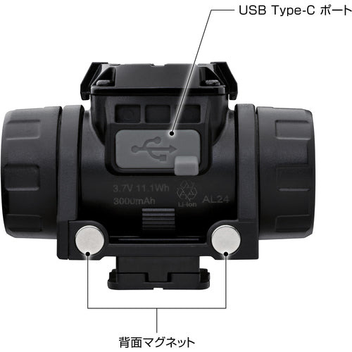 タジマ　ヘッドライト　セフヘッドライト　ＭＤ　５００ｌｍ　大径照射　内蔵充電池