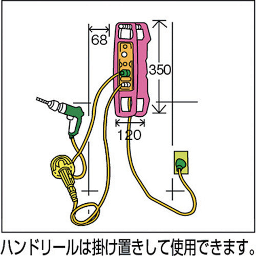 ＮＩＣＨＩＤＯ　スピードコントローラー１００Ｖ　ハンドリールタイプ屋内型　１０ｍ　アース付　サーキットブレーカ付