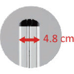 ハセガワ　スリムステップ　３段　シルバー
