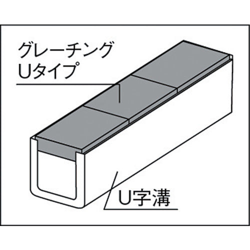 サンコー　プラスチックグレーチングＵ＃２４０　８０５２６１　グレー