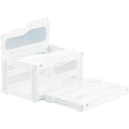 サンコー　フタ一体型折りたたみコンテナー　５５９１５０　マドコンライトＣ－４０Ｂホワイト