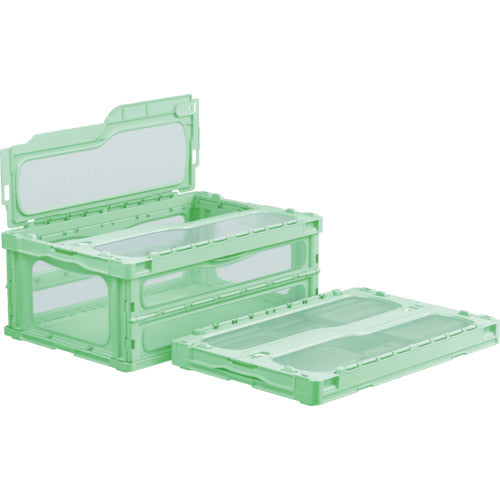 サンコー　フタ一体型折りたたみコンテナー　５５９２００　マドコンライトＣ－５５Ｂグリーン