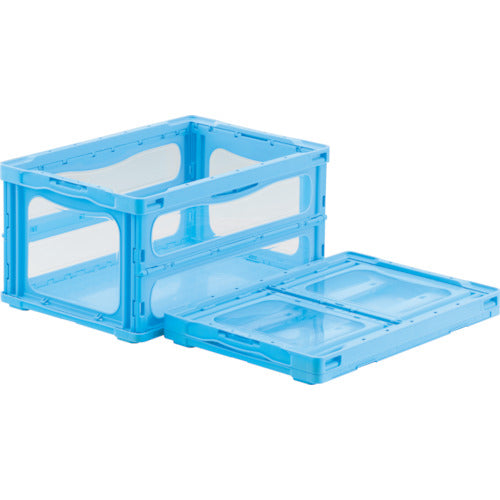 サンコー　折りたたみコンテナー　５５９１６０　マドコンライトＯ－４０Ｂブルー