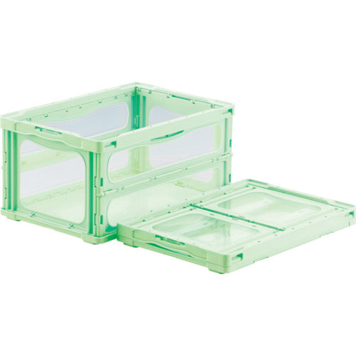 サンコー　折りたたみコンテナー　５５９１６０　マドコンライトＯ－４０Ｂグリーン