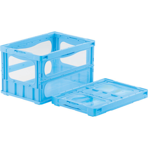 サンコー　折りたたみコンテナー　５５９１２０　マドコンライトＯ－５０Ｂブルー