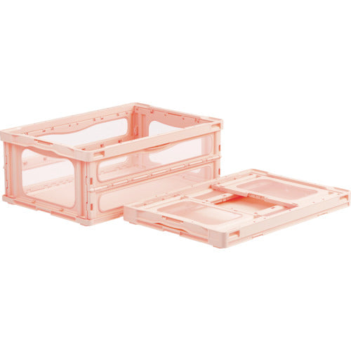サンコー　折りたたみコンテナー　５５９２１０　マドコンライトＯ－５５Ｂピンク