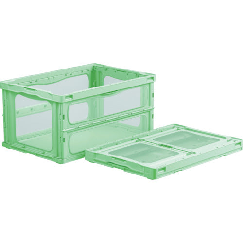 サンコー　折りたたみコンテナー　５５９１９０　マドコンライトＯ－７５Ｂグリーン
