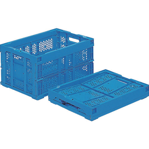 サンコー　折りたたみコンテナー　５５０５３０　オリコン４０Ａ（２）青底面突起無
