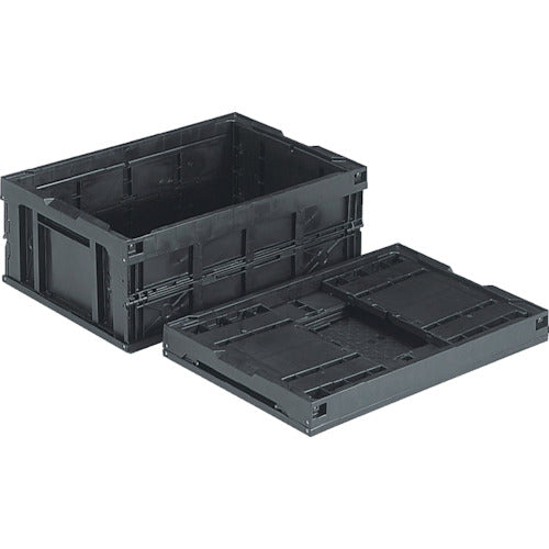 サンコー　折りたたみコンテナー　５５０９５０　オリコン５５Ｂ（ＢＫ）（導電）黒