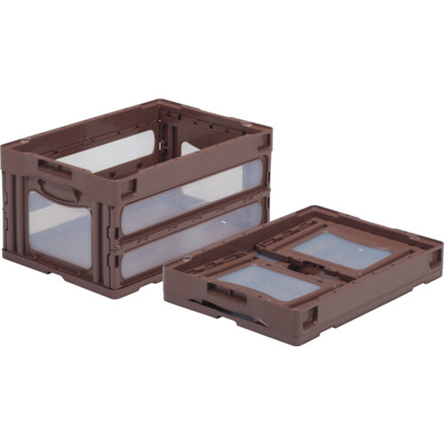 サンコー　折りたたみコンテナー　５５９０４０　マドコンＯ－４０Ｂブラウン