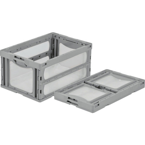 サンコー　折りたたみコンテナー　５５９０７０　マドコンＯ－７５Ｂ　ライトグレー