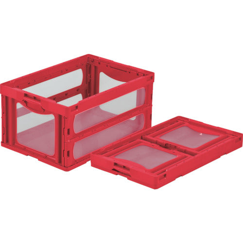 サンコー　折りたたみコンテナー　５５９０７０　マドコンＯ－７５Ｂレッド