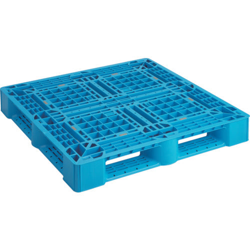 ＴＲＵＳＣＯ　樹脂パレット　片面４方差　１１００Ｘ１１００　青