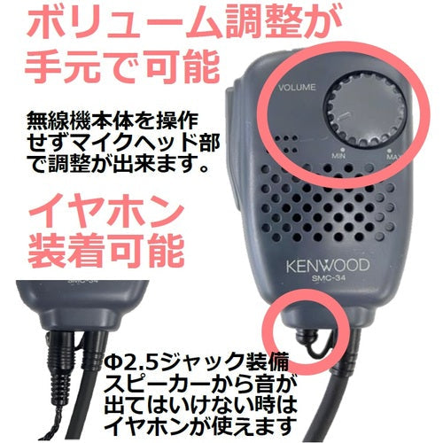 ＫＥＮＷＯＯＤ　リモコン対応ボリューム付きスピーカーマイクロホン
