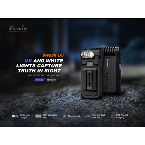 ＦＥＮＩＸ　充電式　ＬＥＤクリップオンライト（ＵＶライト）