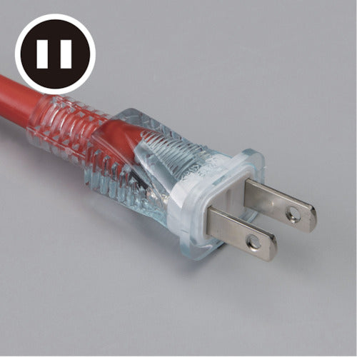 ハタヤ　２Ｐ延長コード　１０ｍ　レッド