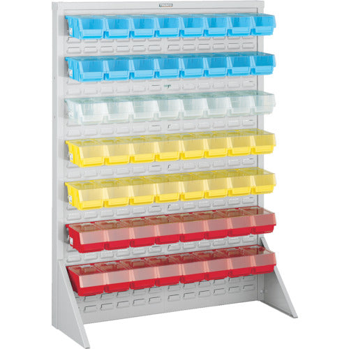 ＴＲＵＳＣＯ　パネルコンテナラック　９１０Ｘ３２０ＸＨ１２４０　小Ｘ５６　フタ付