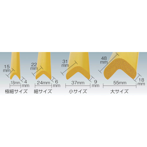 ＴＲＵＳＣＯ　安心クッション　Ｌ字型　油面接着　小　１本入　ブラック