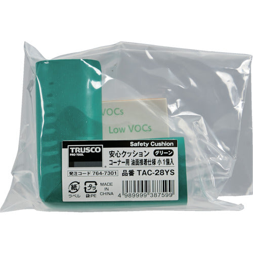 ＴＲＵＳＣＯ　安心クッション　コーナー用　油面接着　小　１個入　グリーン