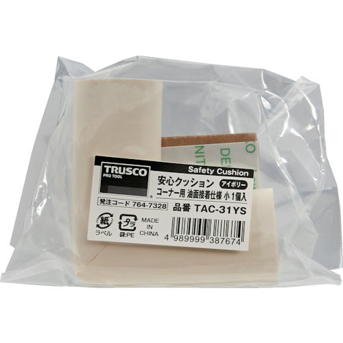 ＴＲＵＳＣＯ　安心クッション　コーナー用　油面接着　小　１個入　アイボリー