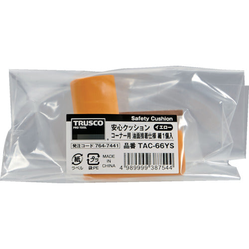 ＴＲＵＳＣＯ　安心クッション　コーナー用　油面接着　細　１個入　イエロー