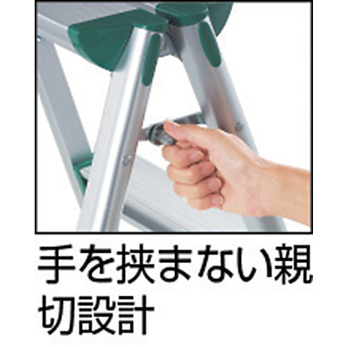 ＴＲＵＳＣＯ　アルミ製踏台　軽作業用・脚カバー付　３段