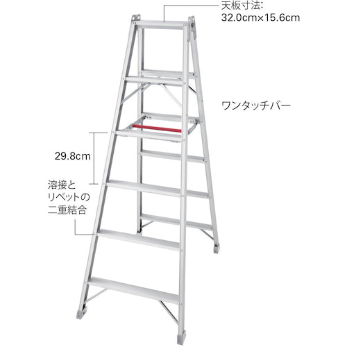 ハセガワ　アルミ合金製専用脚立　ＴＡＫ型　６段（１０２９９）