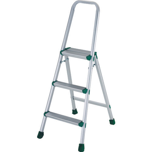 ＴＲＵＳＣＯ　アルミ製踏台　軽作業用・上枠・脚カバー付　３段