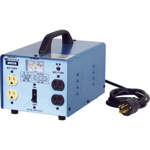 ＮＩＣＨＩＤＯ　変圧器　降圧専用トラパック　３ＫＶＡ