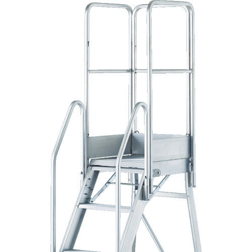 ＴＲＵＳＣＯ　折りたたみ式作業用踏み台　高さ２．１０ｍ　高さ１１００手すりフルセット付き